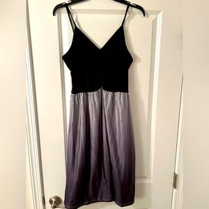 Women’s Summer Spaghetti Strap dress. Size large or 8/10. Gray/Black.